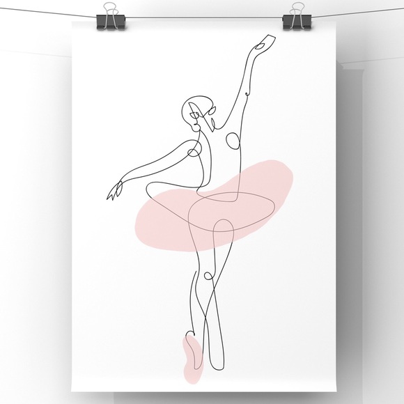 ✨NEW✨Original 8x10 Illustration Ballerina Art Print Un… - Picture 2 of 2